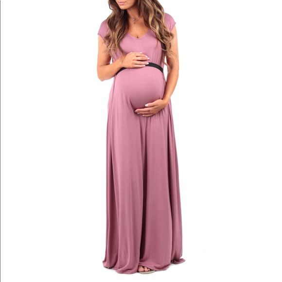 M Woman’s Flowy Maternity Dress with Tummy Band - Picture 5 of 5
